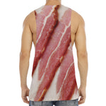 Raw Bacon Print Men's Muscle Tank Top