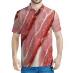 Raw Bacon Print Men's Polo Shirt