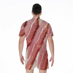 Raw Bacon Print Men's Rompers