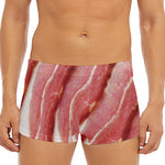 Raw Bacon Print Men's Short Boxer Briefs