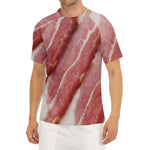 Raw Bacon Print Men's Short Sleeve Rash Guard