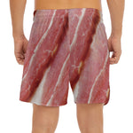 Raw Bacon Print Men's Split Running Shorts