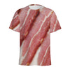 Raw Bacon Print Men's Sports T-Shirt