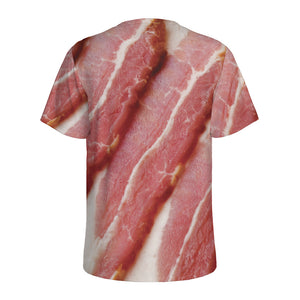 Raw Bacon Print Men's Sports T-Shirt