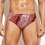 Raw Bacon Print Men's Swim Briefs