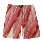 Raw Bacon Print Men's Swim Trunks