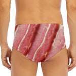 Raw Bacon Print Men's Triangle Swim Briefs