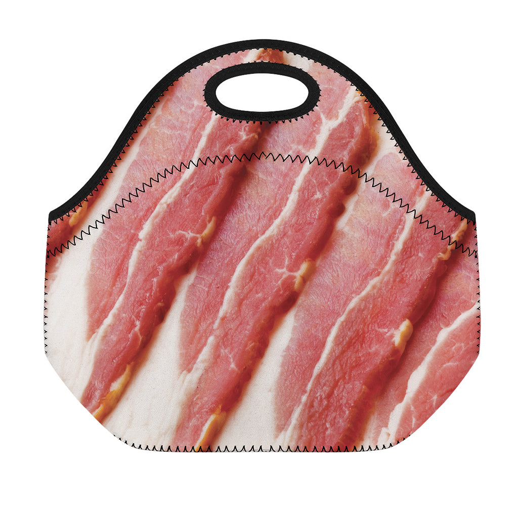 Raw Bacon Print Neoprene Lunch Bag