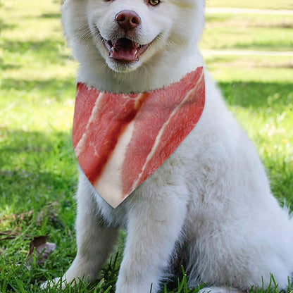 Raw Bacon Print Over The Collar Dog Bandana