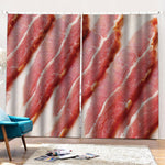 Raw Bacon Print Pencil Pleat Curtains