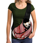Raw Bacon Print Pet Sling Carrier