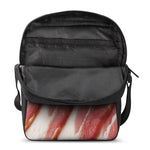 Raw Bacon Print Rectangular Crossbody Bag