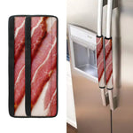 Raw Bacon Print Refrigerator Handle Covers