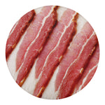 Raw Bacon Print Round Blanket