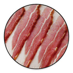 Raw Bacon Print Round Floor Mat