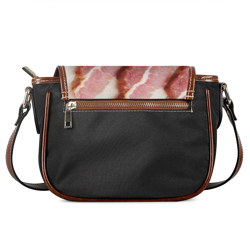 Raw Bacon Print Saddle Bag