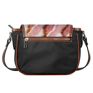 Raw Bacon Print Saddle Bag