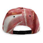 Raw Bacon Print Snapback Cap