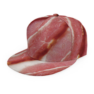 Raw Bacon Print Snapback Cap