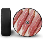 Raw Bacon Print Tire Cover With Camera Hole