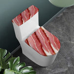 Raw Bacon Print Toilet Lid And Tank Cover Set