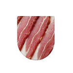 Raw Bacon Print Toilet Lid Cover