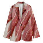 Raw Bacon Print Women's Blazer