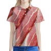 Raw Bacon Print Women's Polo Shirt