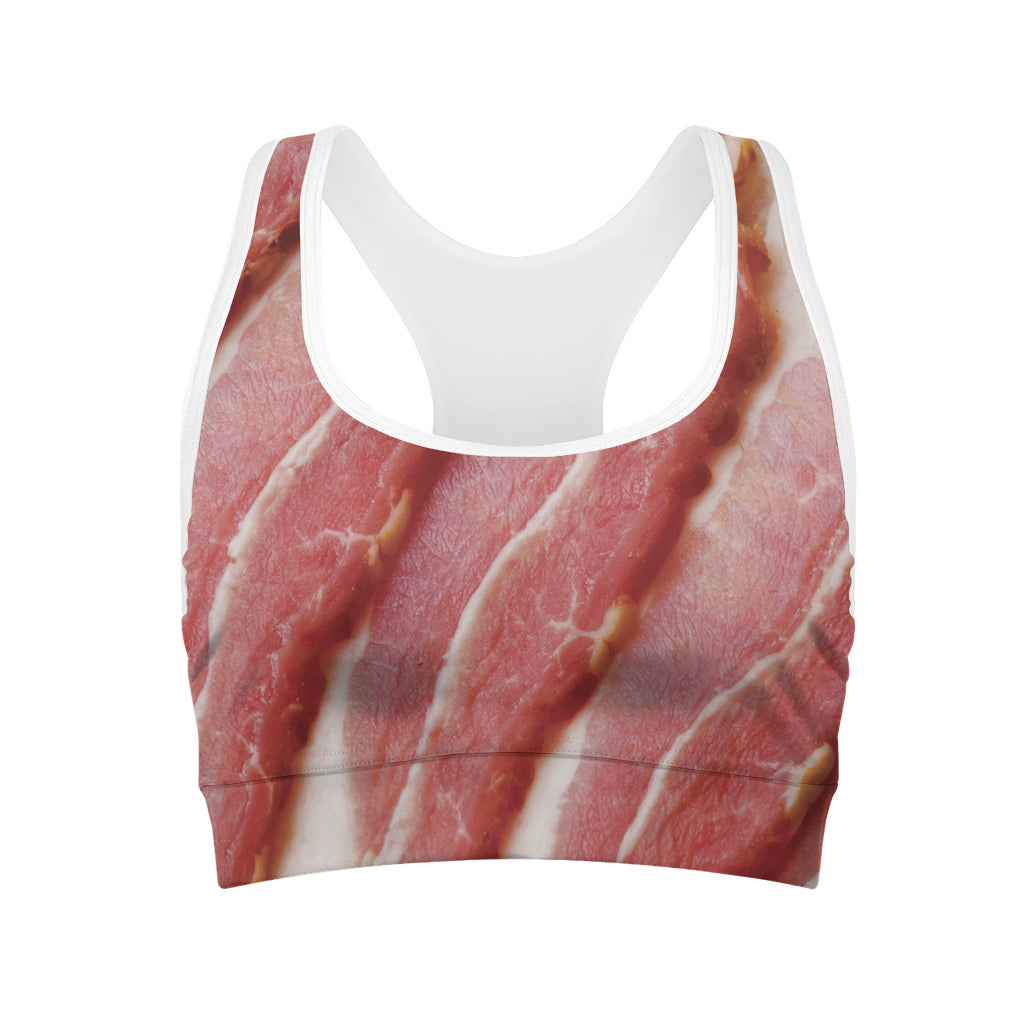 Raw Bacon Print Women's Sports Bra