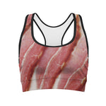 Raw Bacon Print Women's Sports Bra