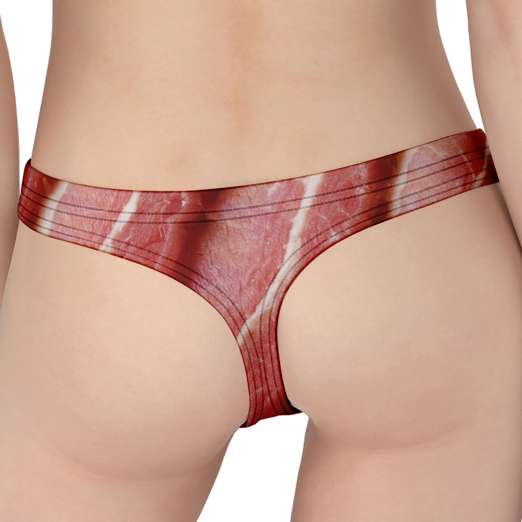 Raw Bacon Print Women's Thong