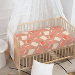 Reading Books And Glasses Pattern Print Baby Crib Sheet