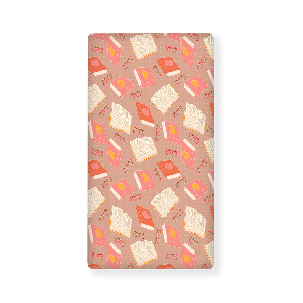 Reading Books And Glasses Pattern Print Baby Crib Sheet