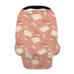 Reading Books And Glasses Pattern Print Baby Seat Cover