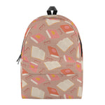 Reading Books And Glasses Pattern Print Backpack