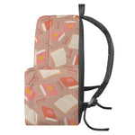 Reading Books And Glasses Pattern Print Backpack
