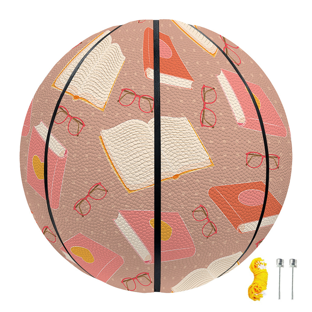 Reading Books And Glasses Pattern Print Basketball