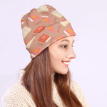 Reading Books And Glasses Pattern Print Beanie