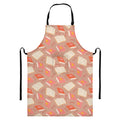 Reading Books And Glasses Pattern Print Bib Apron With Pocket