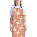 Reading Books And Glasses Pattern Print Bib Apron With Pocket