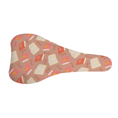 Reading Books And Glasses Pattern Print Bicycle Seat Cover
