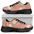 Reading Books And Glasses Pattern Print Black Chunky Shoes