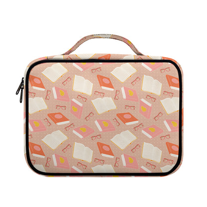 Reading Books And Glasses Pattern Print Briefcase Bible Bag