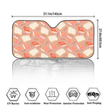 Reading Books And Glasses Pattern Print Car Windshield Sun Shade