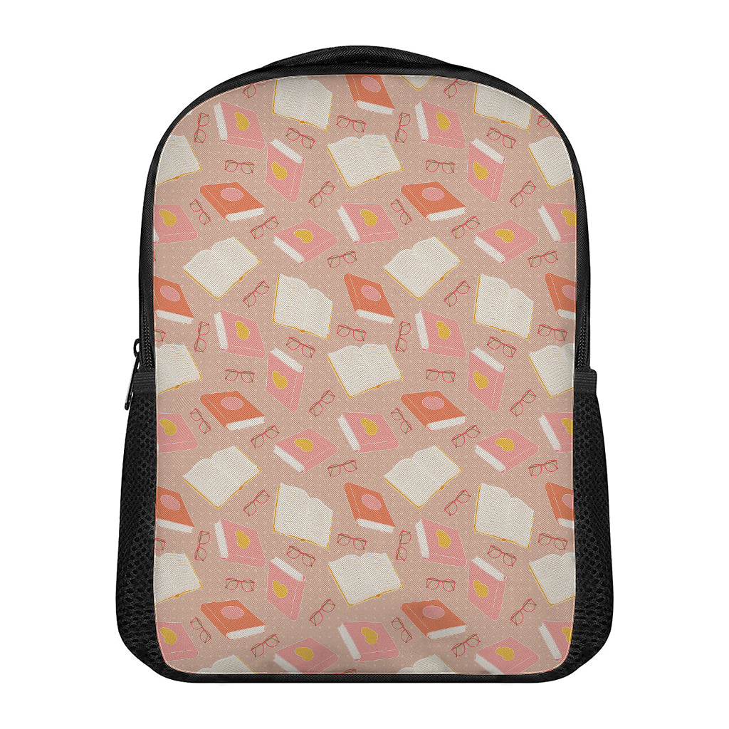 Reading Books And Glasses Pattern Print Casual Backpack