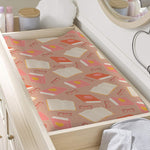 Reading Books And Glasses Pattern Print Changing Pad Cover