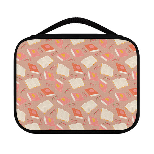 Reading Books And Glasses Pattern Print Classic Bible Case