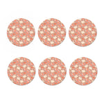 Reading Books And Glasses Pattern Print Coaster Set