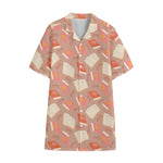 Reading Books And Glasses Pattern Print Cotton Hawaiian Shirt