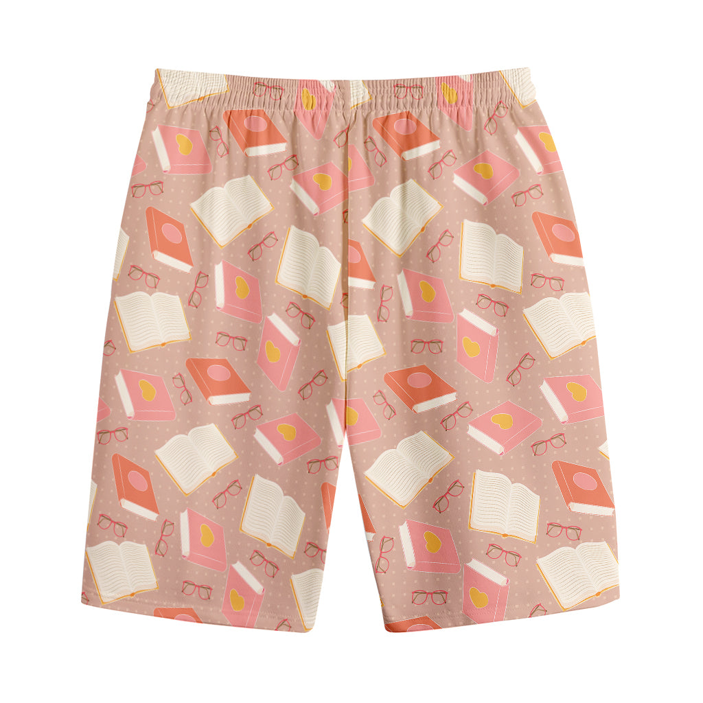 Reading Books And Glasses Pattern Print Cotton Shorts
